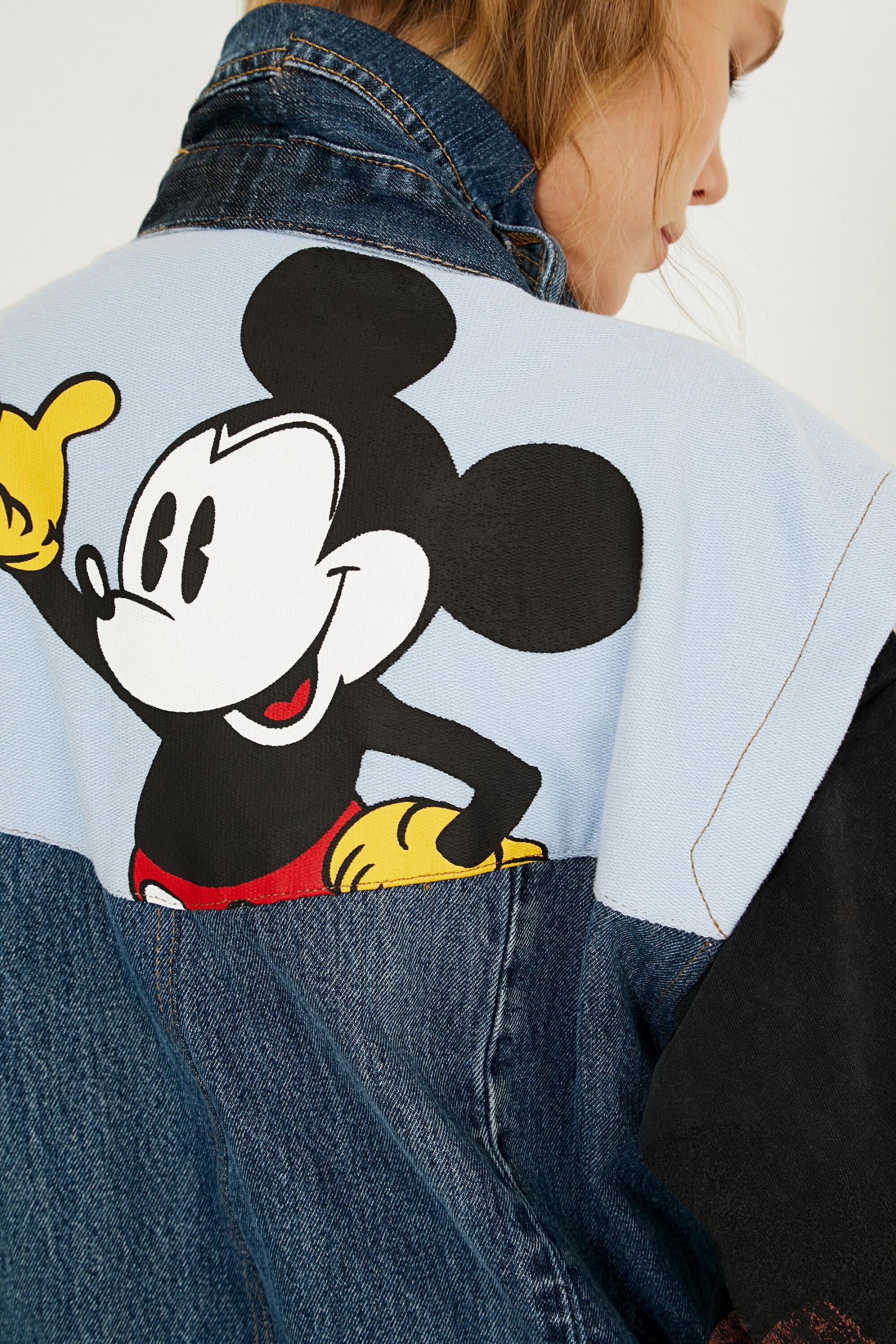 Mujer Chaleco Icon denim Mickey Mouse - Blanco Botones metalizados 